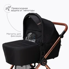 Детская универсальная коляска Tomix Walker Lux 2 в 1 / BD101BLUX (Black/Rose Gold) — фото 5