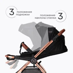 Детская универсальная коляска Tomix Walker Lux 2 в 1 / BD101BLUX (Black/Rose Gold) — фото 10
