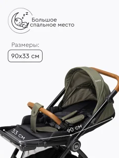Детская прогулочная коляска Tomix Walker Lux Single / BD101SINGLLUX (Green/Shinny Black) — фото 6