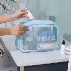 Косметичка Kristaller Washbag Rectangular Big / 25074 (голубой) — фото 4