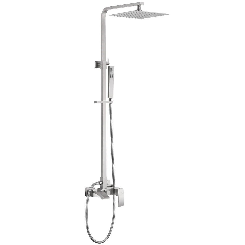 Душевая система со смесителем Abber Wasserfall AF8616SPL (сатин)