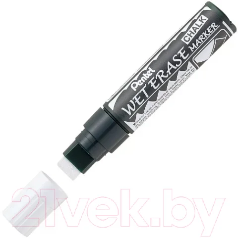 Маркер меловой Pentel Wet Erase / SMW56-W (белый)