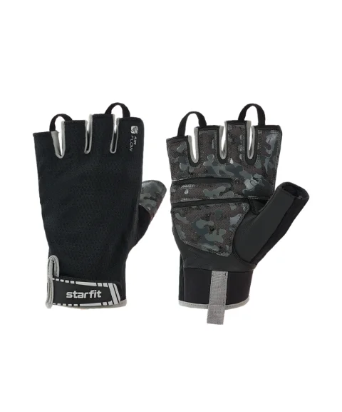 Перчатки для фитнеса Starfit WG-203 (L, черный/серый)