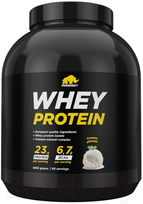 Протеин Prime Kraft Whey Сливочный пломбир (1800г, банка)