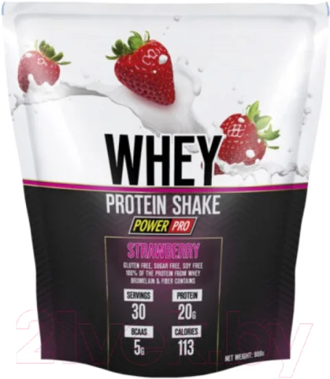 Протеин POWER PRO Whey Shake PP982124 (900г, клубника)