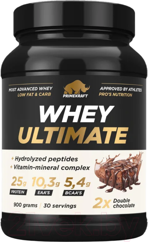 Протеин Prime Kraft Whey Ultimate Двойной Шоколад (900г, банка)