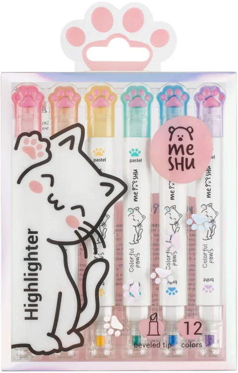 Набор маркеров Meshu White kittens / MS_55401 (12цв)