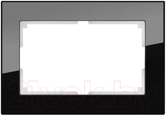 Рамка для выключателей и розеток Werkel WL01-Frame-01-DBL / a040287 (черный)