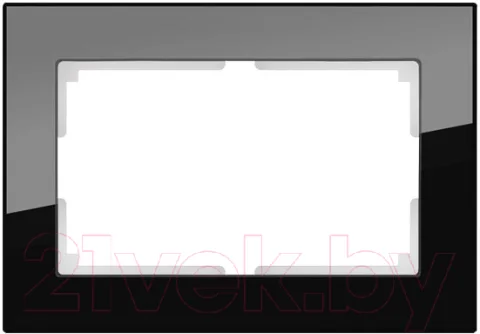 Рамка для выключателей и розеток Werkel WL01-Frame-01-DBL / a040287 (черный)