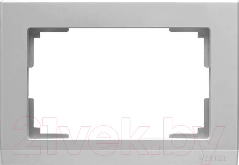 Рамка для выключателей и розеток Werkel WL04-Frame-01 / a040286 (серебристый)