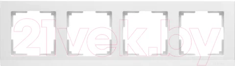 Рамка для выключателей и розеток Werkel WL04-Frame-04 / a028924 (белый)