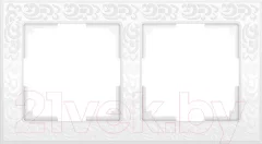Рамка для выключателей и розеток Werkel WL05-Frame-02 / a028963 (белый) — фото 3