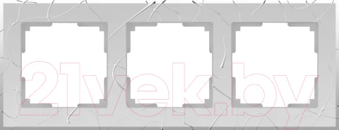 Рамка для выключателей и розеток Werkel WL06-Frame-03 / a029818 (серебряный)