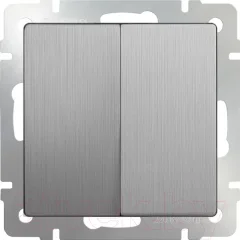Выключатель Werkel WL09-SW-2G-2W / a035656 (cеребряный) — фото 3
