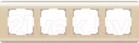 Рамка для выключателей и розеток Werkel WL12-Frame-04 / а034614 (шампань)