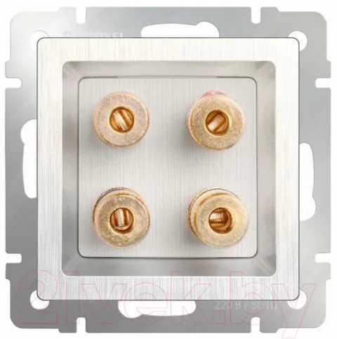 Розетка Werkel WL13-AUDIOx4 / a040902 (перламутровый рифленый)
