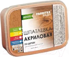 Шпатлевка готовая Farbitex Профи Wood по дереву (800г, белый) — фото 5