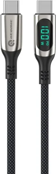 Зарядный кабель Atomic Wow100 Usb-C - Usb-C Pd 100w 30.392 (1.5м, серебристый)