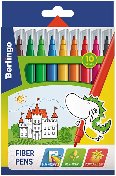 Фломастеры Berlingo Замки / WP00210 (10цв)