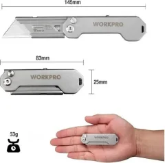 Нож строительный Workpro WP211016 — фото 6