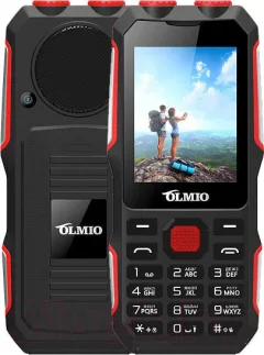 Мобильный телефон Olmio X02 (черный/красный) — фото 1