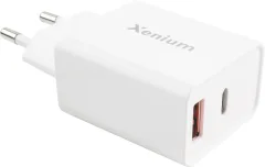 Зарядное устройство сетевое Xenium X332 + кабель / CCX332CW/00 (белый) — фото 1