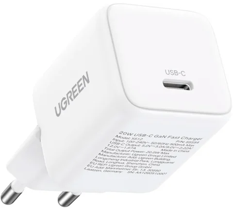 Адаптер питания сетевой Ugreen X512-55554 (белый)