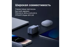 Адаптер питания сетевой Ugreen X553 / 35042 (серый космос) — фото 7