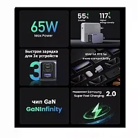 Зарядное устройство сетевое Ugreen X755 / 25871 (серый) — фото 8
