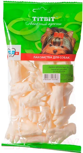 Лакомство для собак TiTBiT Лапки кроличьи XL / 3183