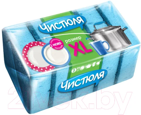 Набор губок для мытья посуды Чистюля XL (5шт)