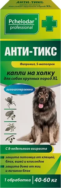 Капли от блох Pchelodar АНТИ-ТИКС для собак крупных пород XL (2 пипетки) — фото 3