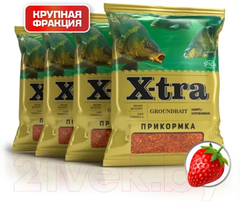 Набор для прикормки X-tra Карп Клубника (3кг)