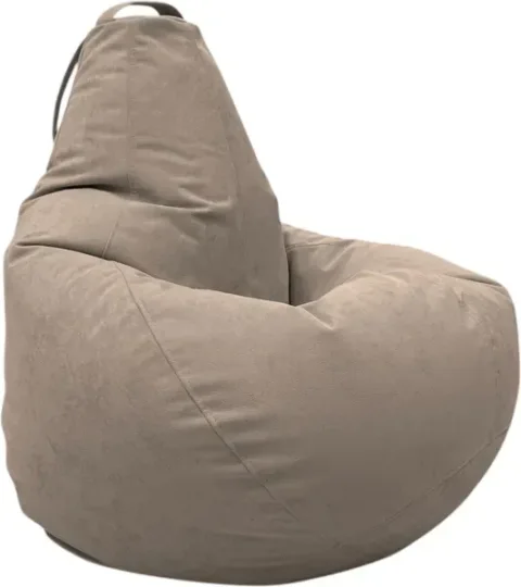 Кресло-мешок BeanBag Груша XXXXL / GVPZ-140x100 (искусственная замша 2 Beige)