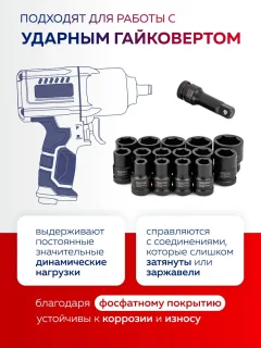 Набор головок слесарных Yataforce YF-4179-5MPB (64 728) — фото 6