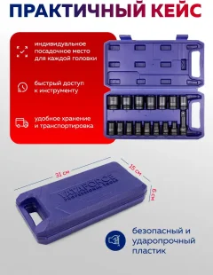 Набор головок слесарных Yataforce YF-4179-5MPB (64 728) — фото 7