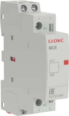 Контактор DKC Yon Max MCE 2P 20A 240В 1НО+1НЗ 2М / MCE-20-11-A240 — фото 1
