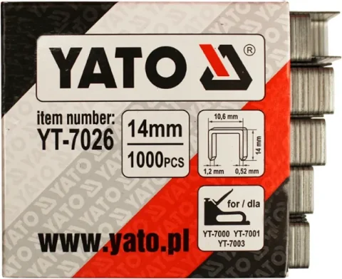 Скобы Yato YT-7026