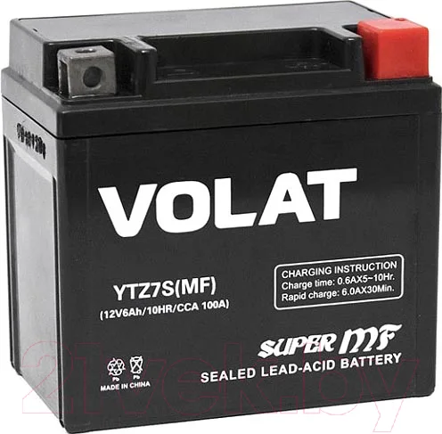 Мотоаккумулятор VOLAT YTZ7S MF R+ (6 А/ч)