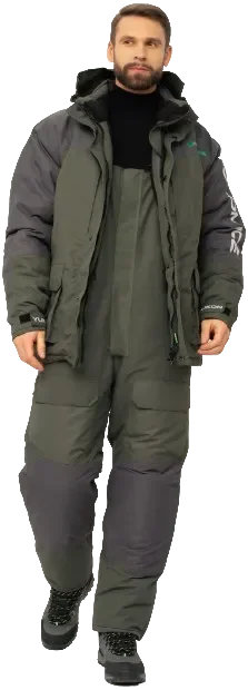 Костюм для охоты и рыбалки Huntsman Yukon Ice-45°C (р.44-46/170-176, зеленый/графит)