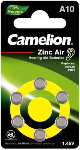 Комплект батареек Camelion ZA10 BL6