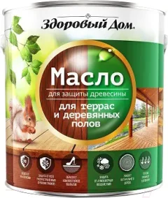 Масло для древесины Здоровый дом Для террас и деревянных полов (750мл, тик) — фото 7