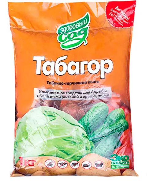 Инсектицид Здоровый сад Табагор горчично-табачная пыль (1кг)