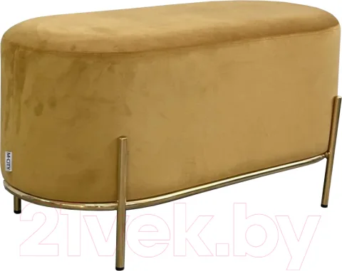 Пуф M-City Zen / 629M04976 (Bluvel-68 желтый велюр/золото)