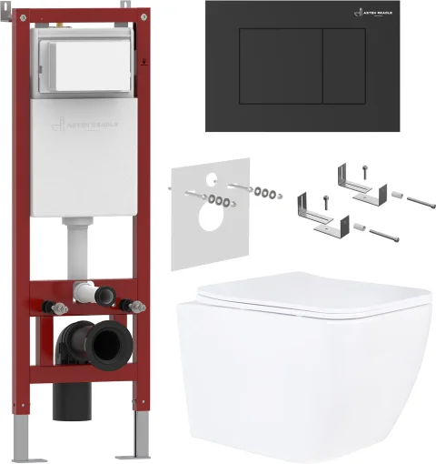 Инсталляция с унитазом подвесным Asten Readle Zentralmodul AR0601-135B