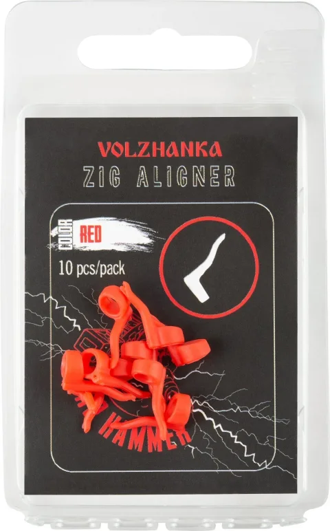 Лентяйка для крючков Волжанка Zig Aligner / LVZA-RE (10шт, красный)