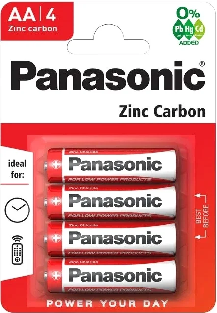 Комплект батареек Panasonic Zinc Carbon R6 BL4 48/240