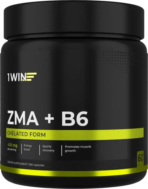 Комплексная пищевая добавка 1WIN ZMA с витамином В6 (180 капсул)