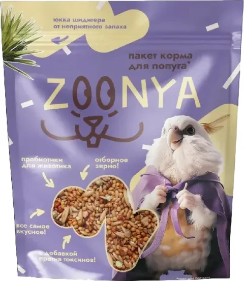 Корм для птиц Zoonya для попугаев (500г)